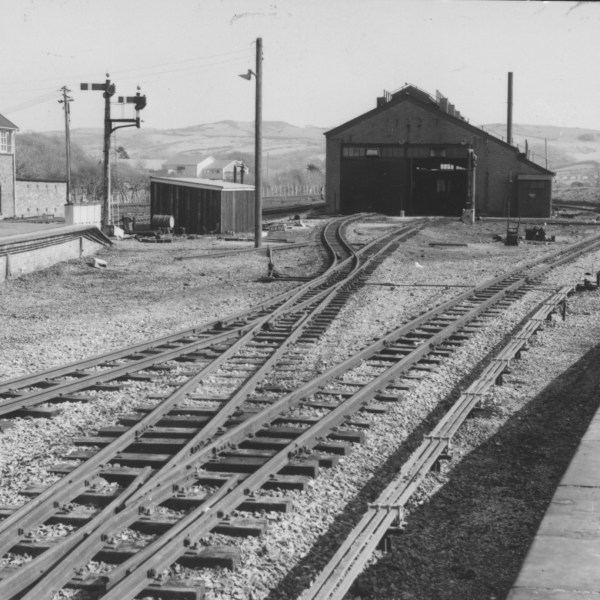 a train on a railroad track