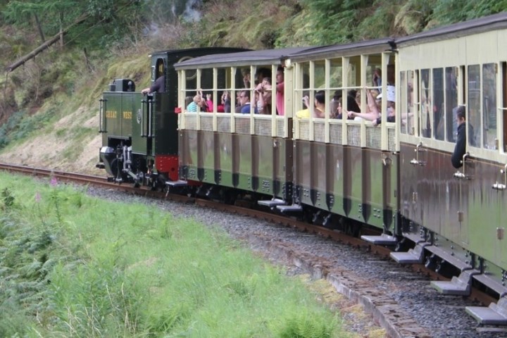 a train on a steel track