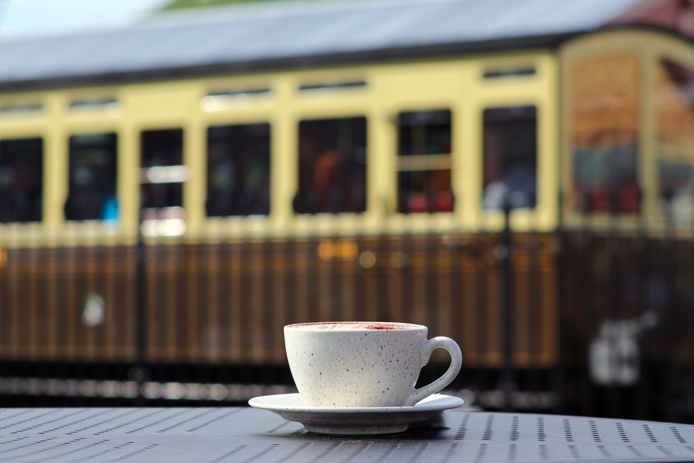 a cup of coffee on a table