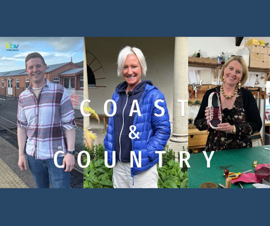 Three people smiling; text reads 'Coast & Country' overlaid.